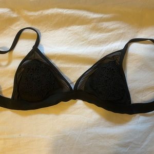 Black lace bikini top